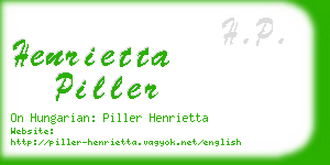 henrietta piller business card